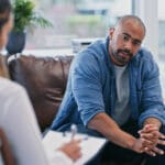 Doctor giving patient an overview of trd treatment options